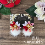 つまみ細工　ピアスorイヤリング
