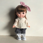 メルちゃん服　ソランちゃん服(トップス、パンツ、リボン)