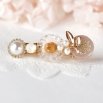 クリアフラワーのボタニカルヘアクリップ