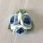 🌹ローズブーケのブローチ/11 ブルーミックス🌹　