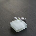 デマントイドガーネット　ダイヤレースCZリング　SILVER925