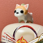 お正月　お鏡みかんわんこ（パグ、チワワ、ダックスフント）