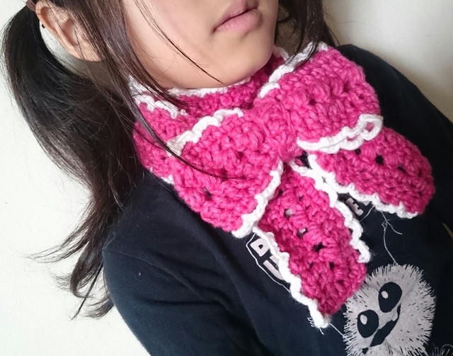 ベスト50 子供 マフラー 手編み リボン かわいい子供たちの画像