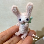 ミニチュア モールアート うさぎ ベビーピンク モールベア ** Tamu bear