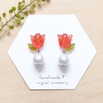 チューリップとパール　ピアス