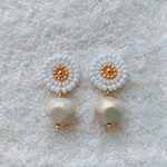 ビーズ刺繍𓂃 𓈒𓏸大ぶりピアス