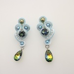 【Lottie-ロッティ-】 soutache（ソウタシエ）ピアスorイヤリング　［クリスタルサハラ①］
