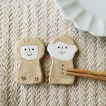 陶器風＊ペア箸置きセット
