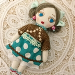 夢ちゃんミニドール　ドールチャーム　バックチャーム　ミナペルホネン　布人形　人形