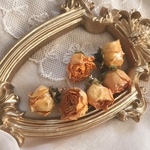 【限定】ドライフラワー薔薇チャームイエロー2個♡