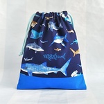 35×30  お着替え袋  巾着　  サメ　