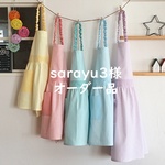 【sarayu3様オーダー品】着脱簡単☆女の子向け☆シンプル＆可愛いキッズ 子供エプロン＆三角巾 ２点セット