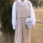 たれ耳うさぎのショルダーバッグ　グレー