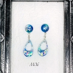 海 深海 レジン ピアス 。