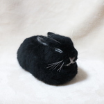 【kouta-m様ご予約品】おねむなうさぎさん ネザーランドドワーフ ブラックオター 羊毛フェルト  