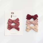 [ 全７色 ] 秋冬ヘアクリップ "Twin Tail" コーデュロイ