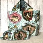 ビクトリアンの猫　お買い物バッグ（小）とベトナムマスクセット