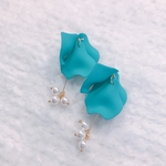 ♡#69(2pcs)＊花びらチェーン＊ターコイズ