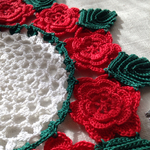 赤いお花のドイリー^_^