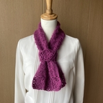 ラメ混モヘアウールのミニマフラー