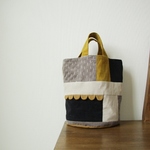 コーデュロイ　パッチワーク　バケツＢＡＧ　ブラウン系カラー