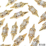 キラキラ ジルコニアパーツ18mm 4個【幻想 レジン素材】
