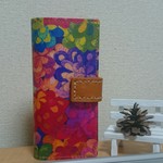 purp1e3様ご注文分 iPhone6、6S*リバティ×革*手帳型カバー*Emerald Bay