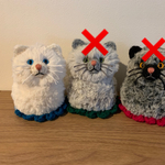 おおきな長毛ねこのあみぐるみ