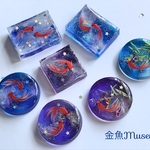七夕飾り～金魚の祈り（ブルー）