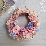 Jolie botanique＜Rose élégant＞＊ハーフムーンリース＊プリザーブドフラワー＊お花＊ギフト＊結婚祝い＊新築祝い＊お誕生日祝い＊ウェディング＊春の新作