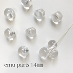 clear  drop beads14ミリ6p