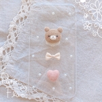 ♡再販♡🧸羊毛フェルト の くまさん スマホケース 🧸 iPhone 対応 ケース