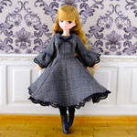 [再販]リカちゃん服＊ストレッチウールのクラシカルなワンピース＊ブライス＊ジェニー