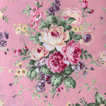 ❤︎2410-11Ｂ♥　112ｃｍ×50ｃｍ～　❤︎　ピンク系　薔薇柄　生地  キルトゲイト　❤︎