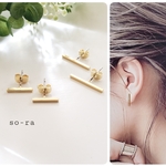 スティック　ゴールド　ピアス　バーピアス　
