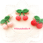 さくらんぼのヘアクリップ mini ♡  お好きなカラーでお作りします🍒