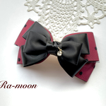 RED&BLACK リボンバレッタ