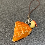 アップルパイとうさぎリンゴのストラップ　フェイクスイーツ