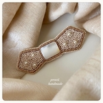 ビーズ刺繍ブローチ　Ribbon 