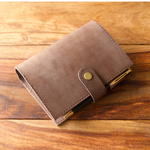 【K様オーダー品】 ミニ6 システム手帳　Brown 【ホックタイプ】
