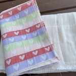 ※条件あり　出産祝い ハートのガーゼケット   名前入り 刺繍