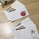 てんとう虫と文鳥のメッセージカード【送料無料】