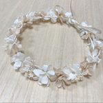 ベビー〜キッズ 花かんむり☆ホワイト シャンパン