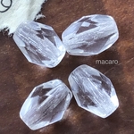 【25粒✴︎7×5mm】チェコビーズ ✴︎ナツメ《クリスタル》
