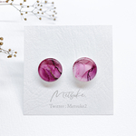 甘い香 アルコールインクアート ピアス・イヤリング 【15mm】