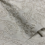 【ペイズリー.グレージュ】コットン刺繍レース生地🪡