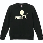 【送料無料】【新品】【抜染】PAMA パーマ 抜染 スウェット トレーナー パロディ おもしろ 黒 ブラック メンズ サイズ プレゼント