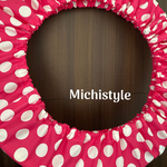 ⭐︎フープカバー  ラズベリーピンク&ホワイトドット⭐︎