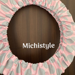 ★フープカバー  ピンク&グレードット★