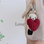 ハートパンダのチャーム（ローズ）